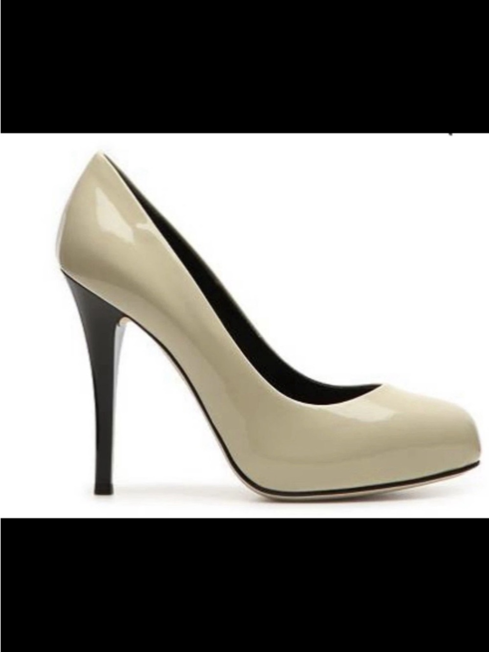 Giuseppe Zanotti Cream Patent Leather Platform Pump Shoes Sz 6.5 US